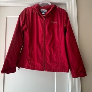 Columbia Women’s' Vibrant Red windbreaker Raincoat
